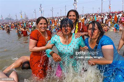 indian aunty bikini|1,106 River Bathing Indian Women Stock Photos and High